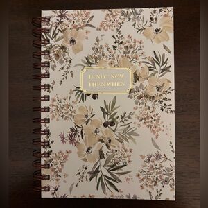 Leah Bisch Studio Floral Spiral Notebook with Inspirational Quote